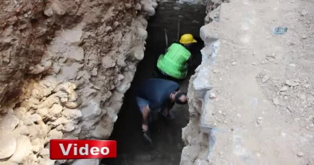 İshale hattı kazısından tarih fışkırdı
