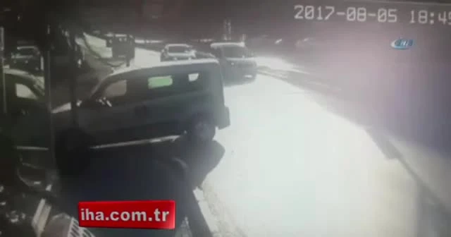 Ölümden kıl payı kurtuluş kamerada