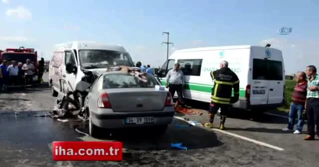 Tekirdağ'da feci kaza: 3 ölü, 3 yaralı
