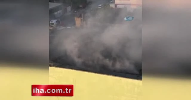 Boya fabrikasında yangın