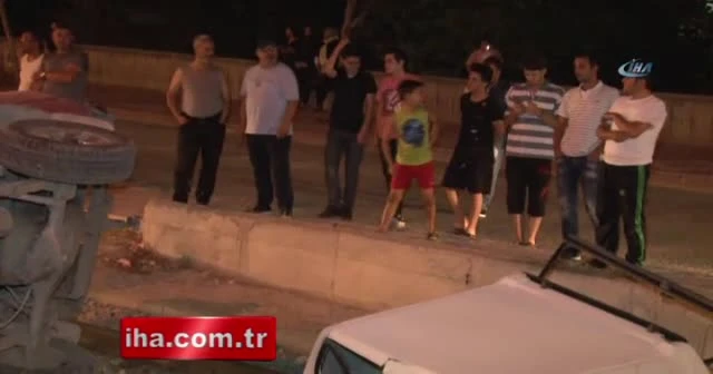 Kamyonet, hareket halindeki tramvayın önüne düştü.