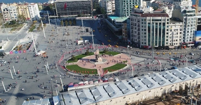 Taksim Camii’nin son durumu havadan görüntülendi