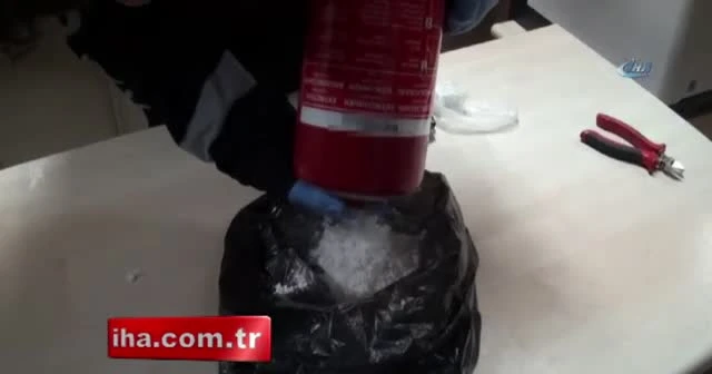 Yangın söndürme tüpünde kokain sevkiyatı