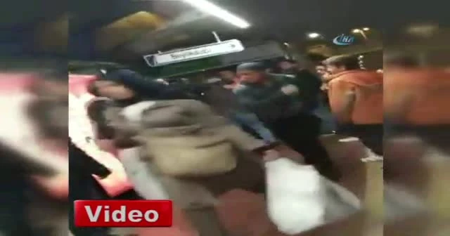 İncirli metrobüs durağında meydan dayağı