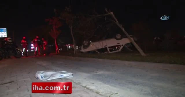 Polisin dur ihtarına uymayan ehliyetsiz sürücü takla attı