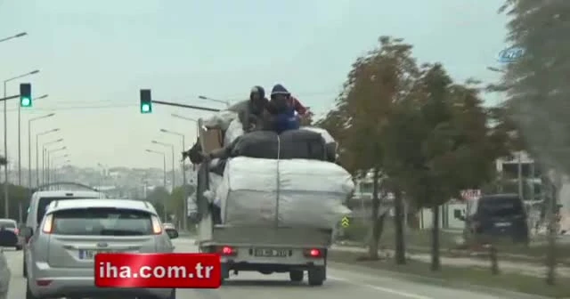 Trafikte tehlikeli yolculuk kameralara yansıdı