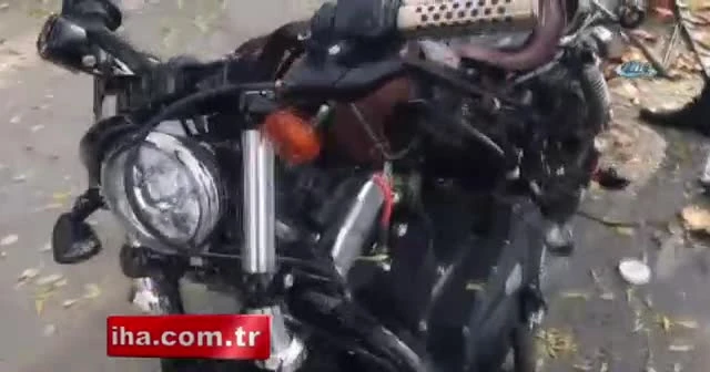 Yeni evli çift motosikletle yaptıkları kazada ağır yaralandı