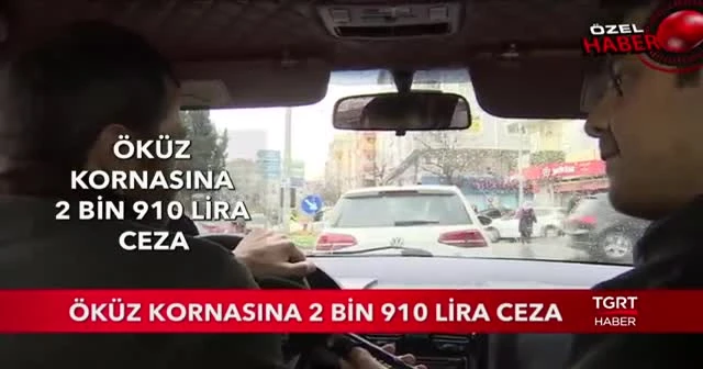 Öküz kornanın cezası 2 bin 910 lira
