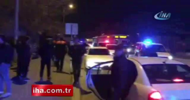Asker konvoyunda patlayan silah ortalığı bir anda karıştırdı