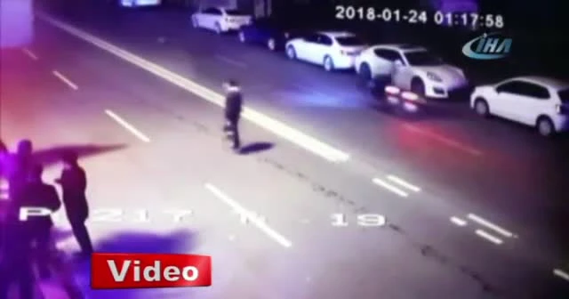 Ortaköy’de gece kulübüne silahla saldırı kamerada