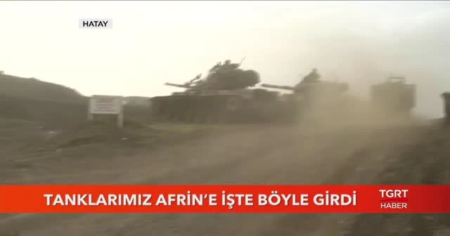 Sınır hattındaki tanklarımız Afrin'e dualarla uğurlandı