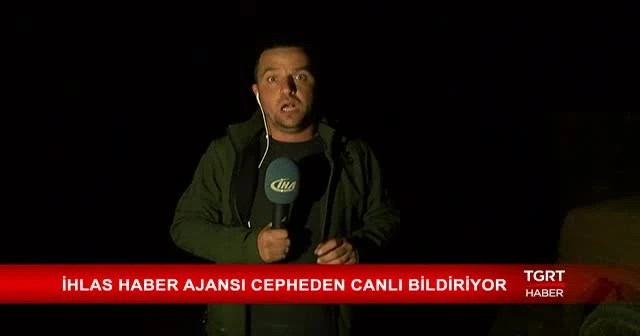 TGRT Haber ekibi silahların arasında yayın yaptı