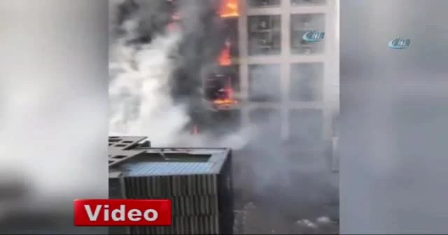 Çin’de 20 katlı binada korkutan yangın