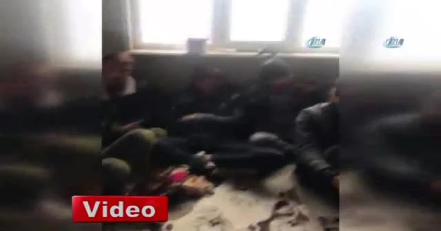 İnşaat halindeki evde 68 kaçak şahıs çıktı