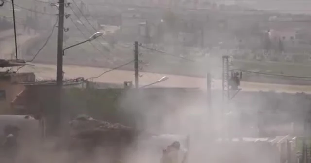 Afrin'in Şeran beldesindeki çatışma anları kamerada