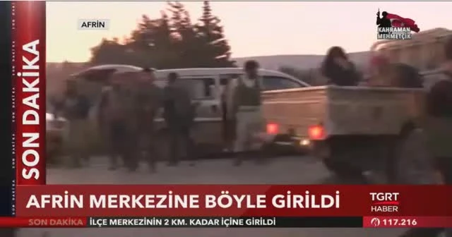 Afrin merkezine böyle girildi!