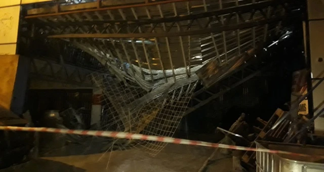 Beton dökülen asma kat işçilerin üzerine çöktü: 2 yaralı