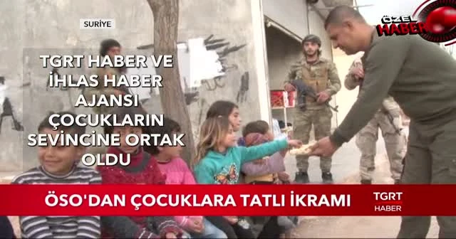 ÖSO, Afrin'deki çocuklara tatlı dağıttı