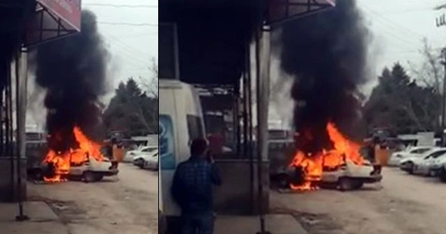 Tamirciye kızdı, kendi arabasını yaktı