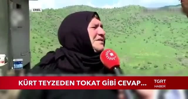 Kürt teyzeden Barzani'nin muhabirine tokat gibi cevap