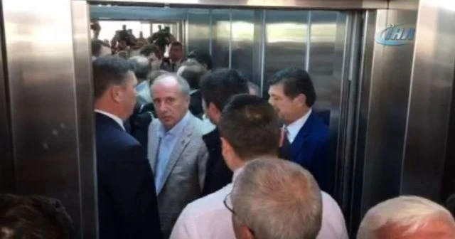 Muharrem İnce'den asansör krizi