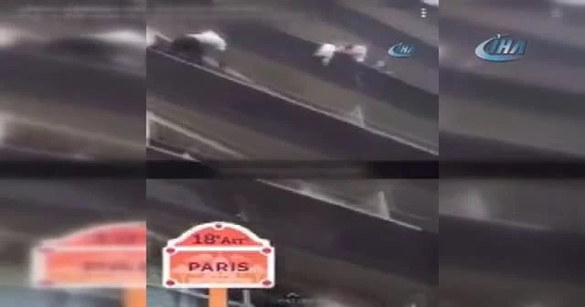 Paris’te kahraman genç balkondan sarkan çocuğu kurtardı