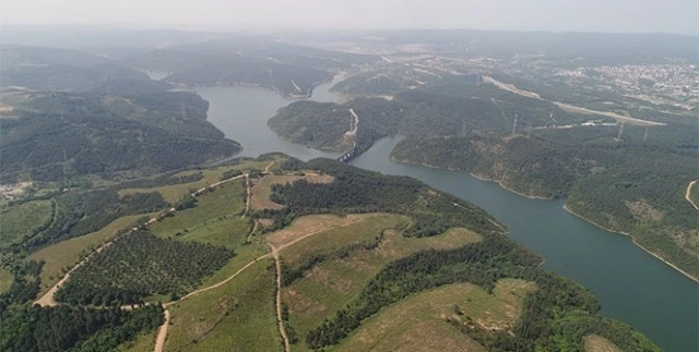 İstanbul'un barajlarındaki son durum havadan görüntülendi