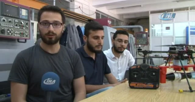 Öğrencilerden roket atan "İHA"