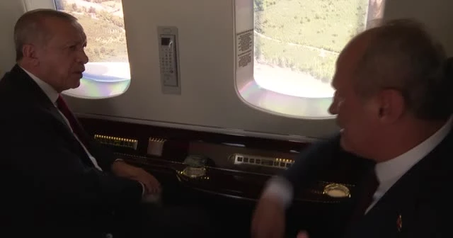 Erdoğan sel felaketinden zarar gören alanları helikopterle inceledi