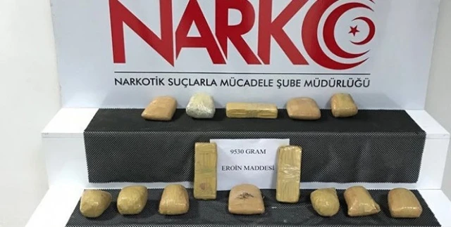 Odunluktan 9.5 kilo eroin çıktı