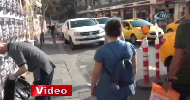 Oyuncu Hikmet Karagöz Taksim Meydanı’nda görüntülendi
