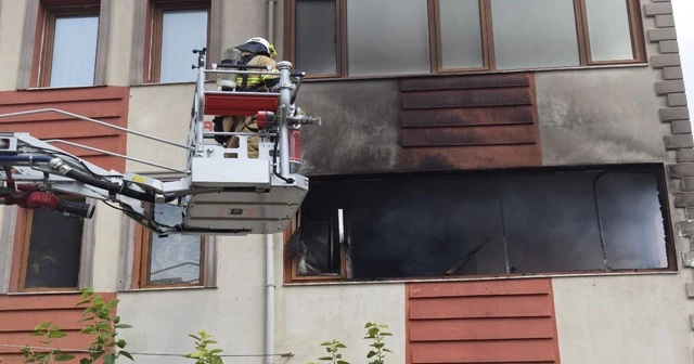 Apartmanda çıkan yangında 5 kişi zehirlendi