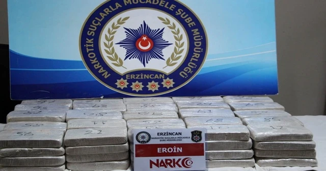 Erzincan'da 51 kilo 193 gram eroin ele geçirildi