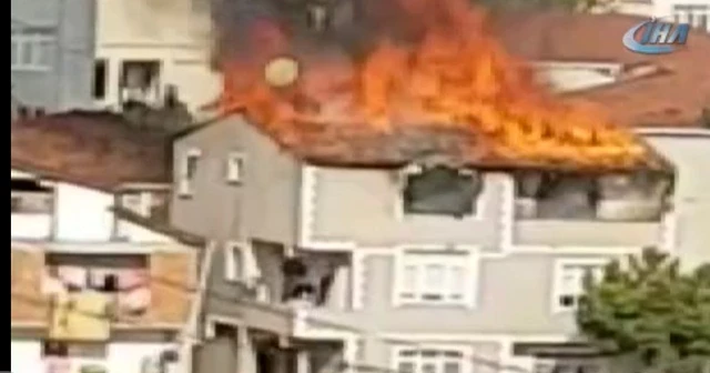 Sultanbeyli'de yangın, engelli kardeşler yaralandı