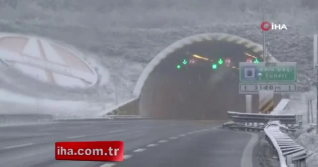 Bolu Dağı'nda kar yağışı başladı!