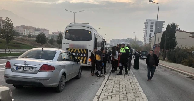 Denizli’de okul servisine saldırı