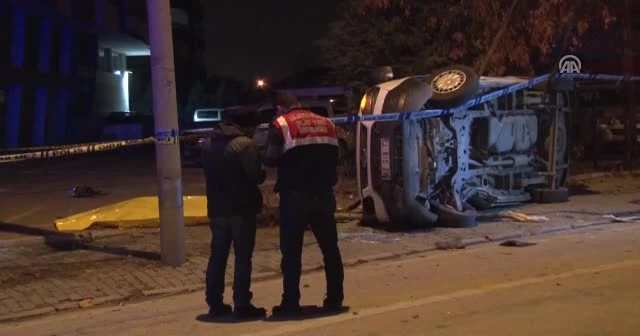 Konya'da otomobil polis aracına çarptı: 1 şehit, 4 yaralı