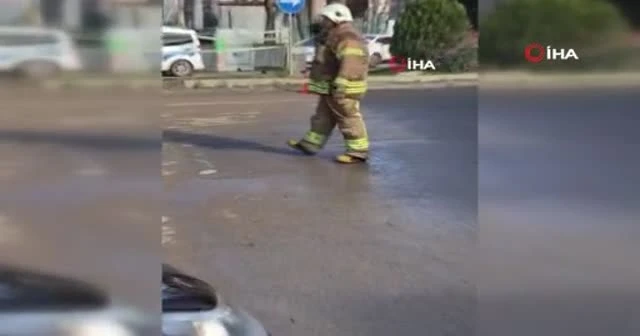Kadıköy'de doğalgaz borusu patladı