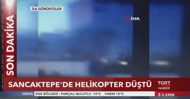 Son dakika... İstanbul'da site içerisine askeri helikopter düştü