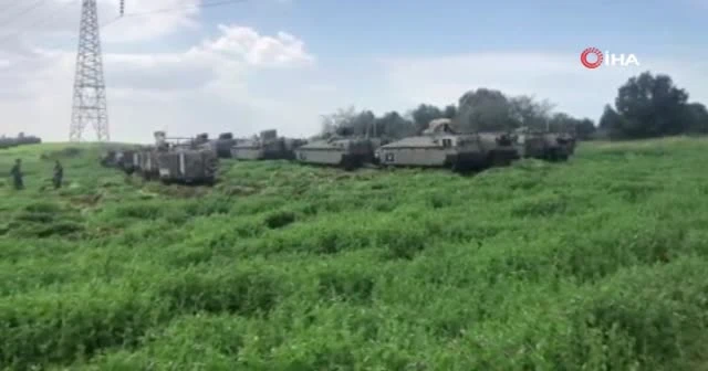 Gazze sınırında onlarca İsrail tankı gözlendi