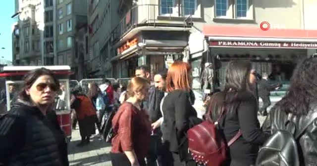 İstiklal Caddesi'nde saniyelerle ölümden kurtuldu