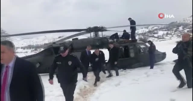 Tunceli'de polis helikopterinin zorunlu inişi