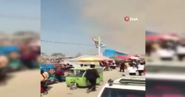 Çin'de hortum şişme trambolinleri havaya savurdu: 2 ölü, 20 yaralı
