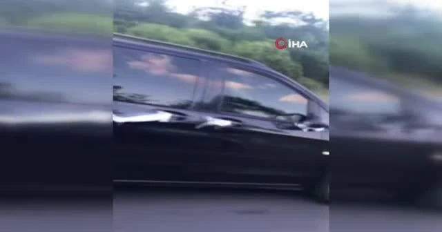 TEM'de düğün konvoyu terörü!