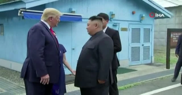 Trump ve Kim silahsızlandırılmış bölgede buluştu