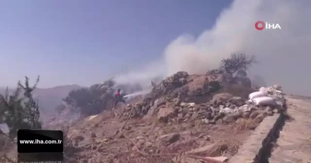 Bodrum'da korkutan yangın