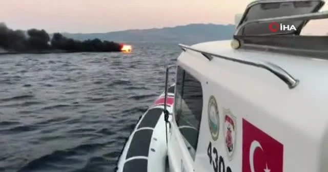 Bodrum’da yaşanan tekne yangınının görüntüleri ortaya çıktı