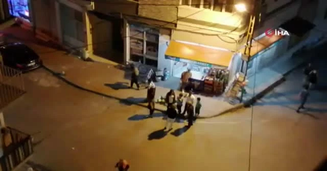 Şiddet gördüğü şahıstan kaçarken yardımına mahalleli yetişti
