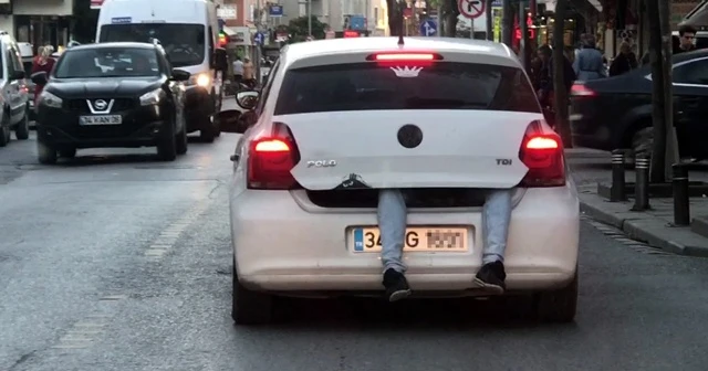 Otomobil bagajında tehlikeli yolculuk