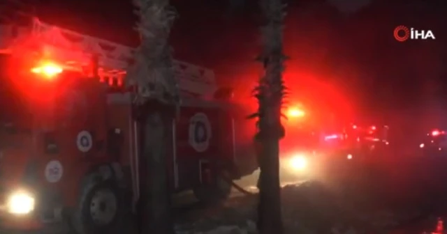 Otel deposundaki yangın korkuttu